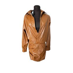 Fashion Nova Faux Leather Mini Dress NWT SZ Lg